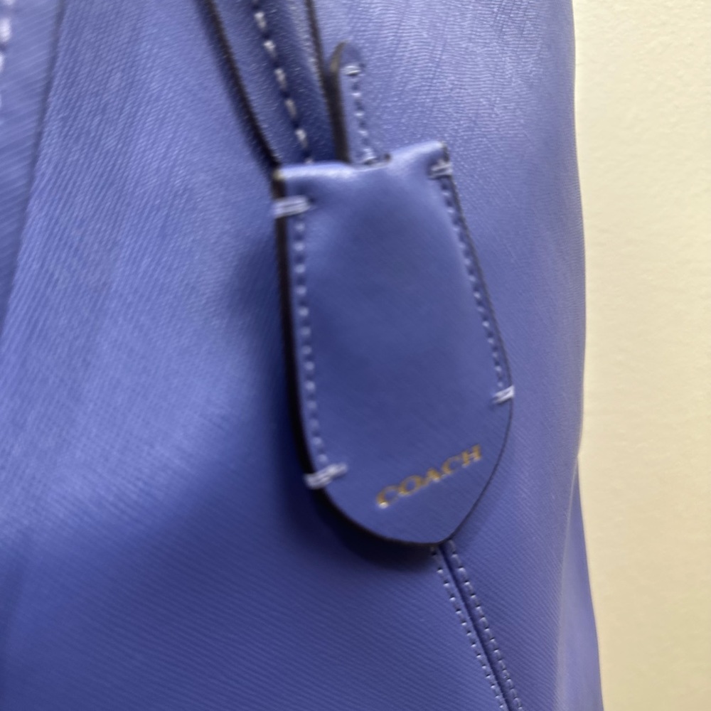 Coach Peyton Tote Bag F26103 Porcelain Blue Leather - Picture 4 of 7